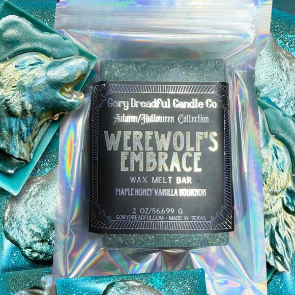 Werewolf's Embrace Wax Melt Bar: Maple Honey Vanilla Bourbon Scent - Picture 3 of 10